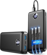 60000mAh 22.5W Fast Charge Portable Charger, for 5-Devices Power Bank