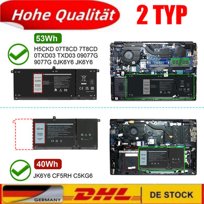 H5CKD JK6Y6 Akku Für Dell Inspiron 5300 5408 Latitude 3410 3510 Vostro 5300 5401