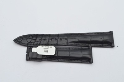 ULYSSE NARDIN LEDER ARMBAND 20MM FÜR DORNSCHLIESSE 18MM 20-18 NEU SCHWARZ 2