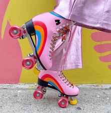 New Moxi Rainbow Rider Roller Skates for Women - Pink Size 10