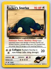 Rocket's Snorlax Unlimited Gym Heroes 33/132 Pokemon Card MP