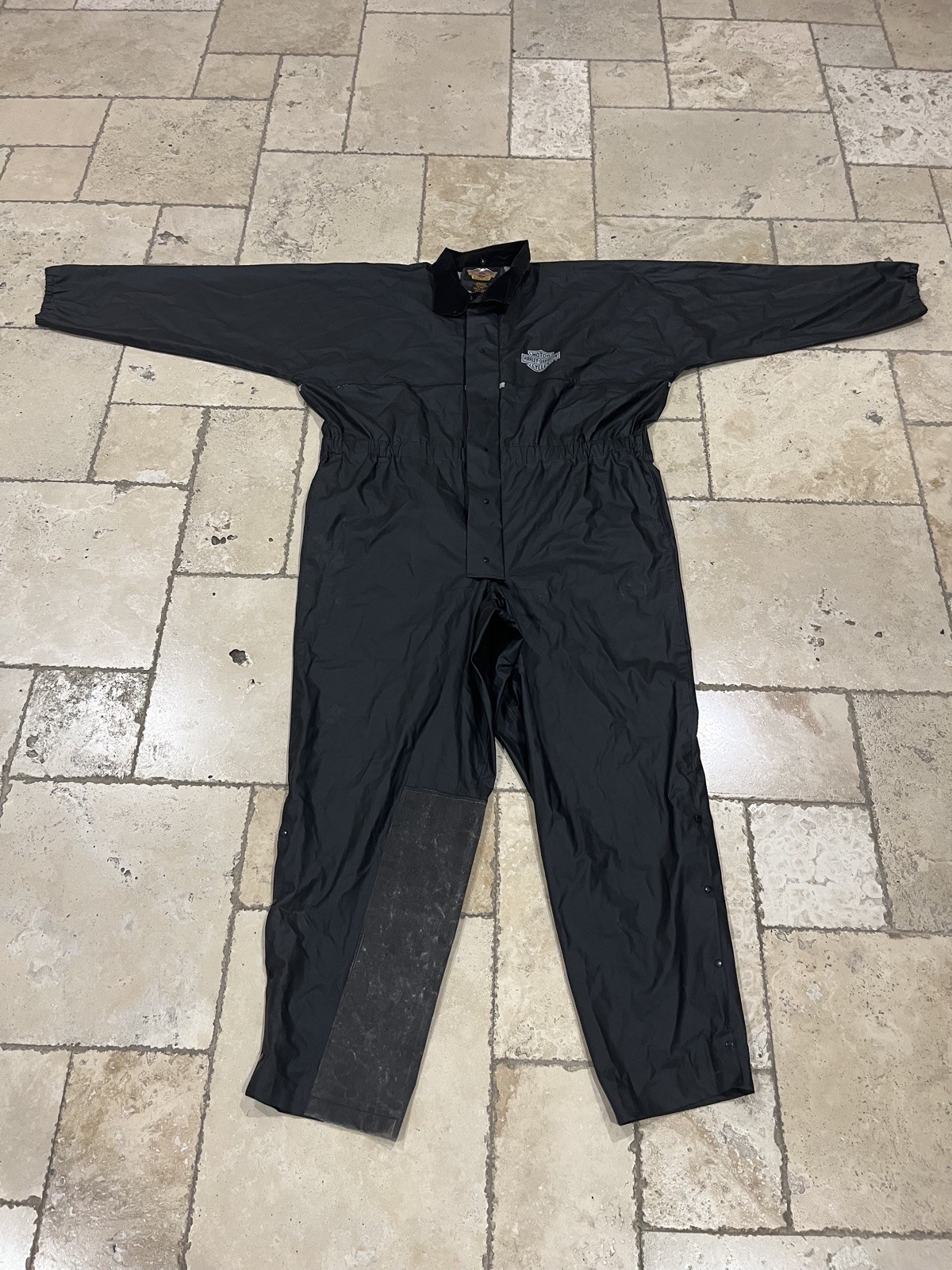 Harley Davidson Men's XXL 2XL Rain Coverall PVC Motorcycle Boiler suit overalls 