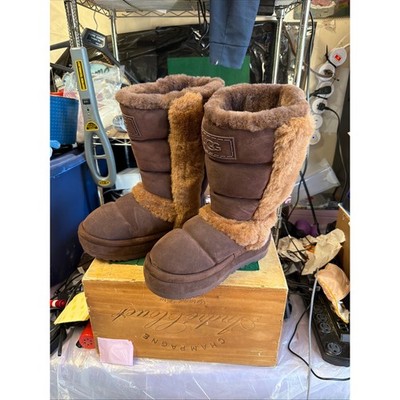 UGG Classic Chillapeak Tall Burnt Cedar Brown Platform Boots 1145990 Mens 8