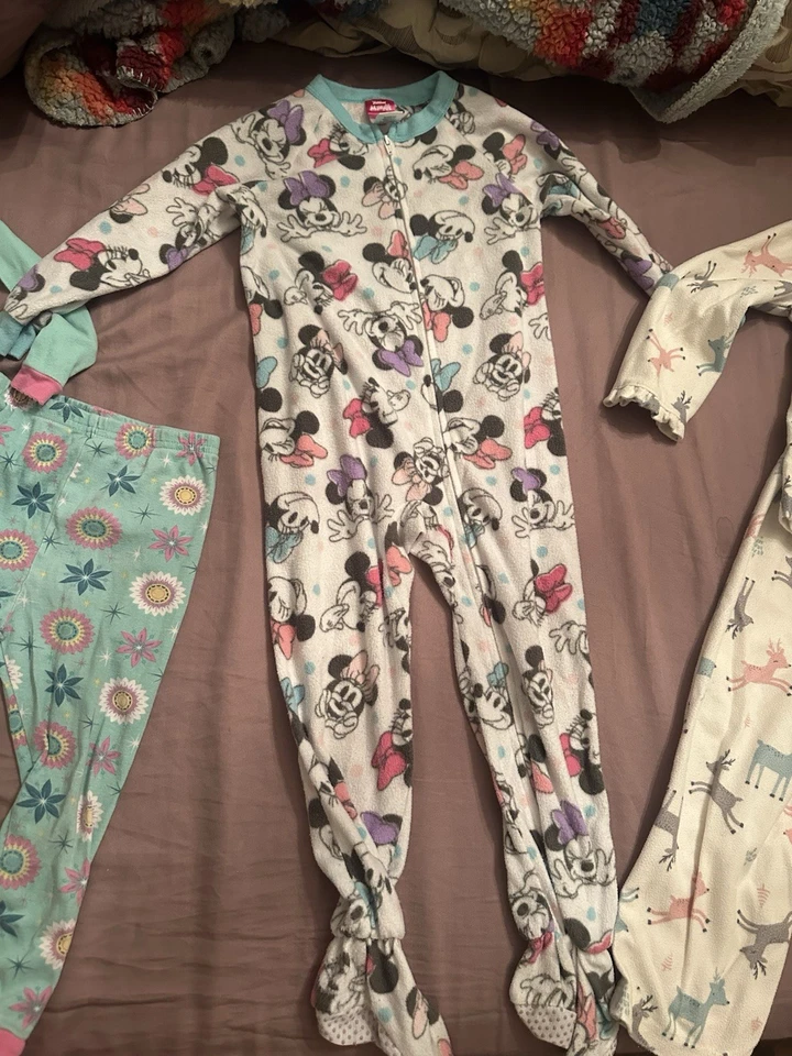 Niñas Invierno Pijama Manga Larga - Princesa, Minnie Mouse, Vacaciones - Talla 4T Foto 3 de 4