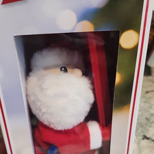 Mr. Christmas Santa Climbing Ladder Figurine 17in Musical LED Lights Traditional