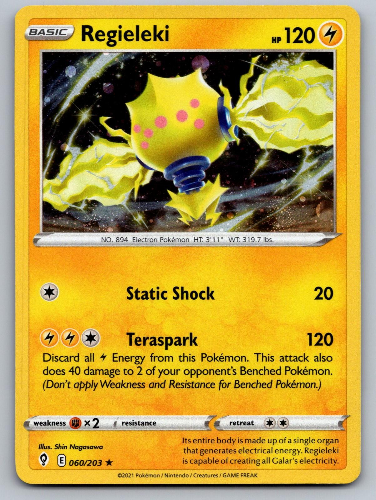 Regieleki 060/203 Cosmos Holo Rare Evolving Skies Pokemon Holo Lightly Played