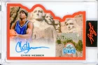 2026 Leaf Metal President's Day CHRIS WEBBER Mt Rushmore Red AUTO Autograph 2/2