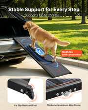 Dog Ramp for Cars 63" L x 17" W Folding Pet Ramps Large Dogs 250lbs SUV Truck