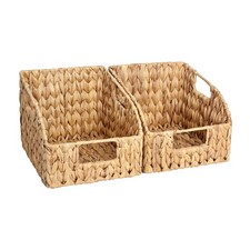 StorageWorks Pantry Baskets for Organizing, Wicker Basket with Built-in Handl...