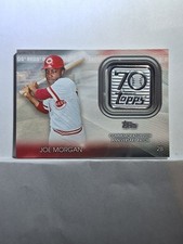 Topps 2021 Joe Morgan 70th Anniv Commemorative Logo Patch Baseball Card 70LP-JM