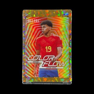 LAMINE YAMAL RARE /399 RED ORANGE HOLO 2025 Upper Deck Allure Color Flow - Spain