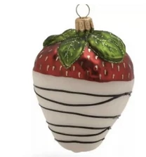 Vanilla Chocolate Strawberry Glass Ornament Dessert Sur La Table Coffee Godiva
