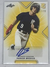 2021 LEAF PERFECT GAME YELLOW PARKER BROSIUS PAPER RC AUTO # 17/20