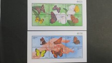 Timbres Papillons  Bhoutan  1999  N°  1387 à 1398 en feuille    neuf **   à voir