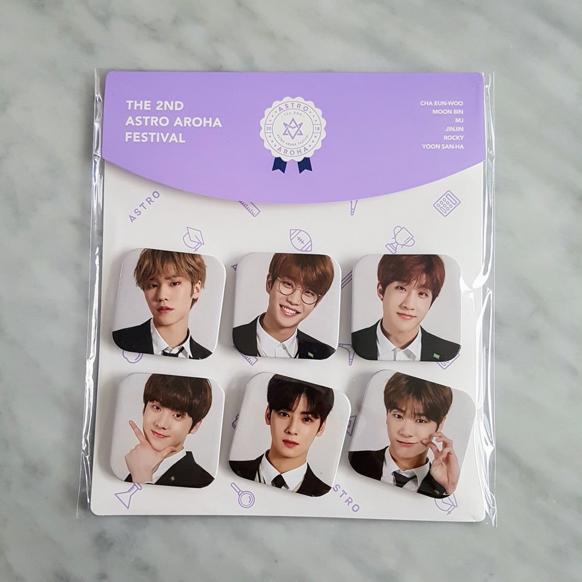 ASTRO AAF 2018 2ND AROHA Festival Pin Button Stand KPOP K-POP