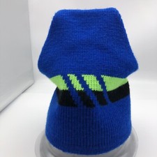 Vintage Wigwam Made In USA blue with neon green stripe