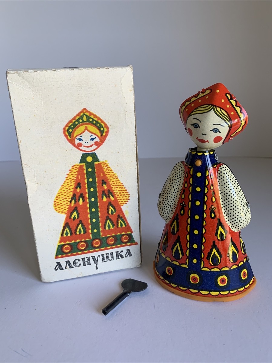 Rare Tin Vintage boxed Soviet Clockwork 6