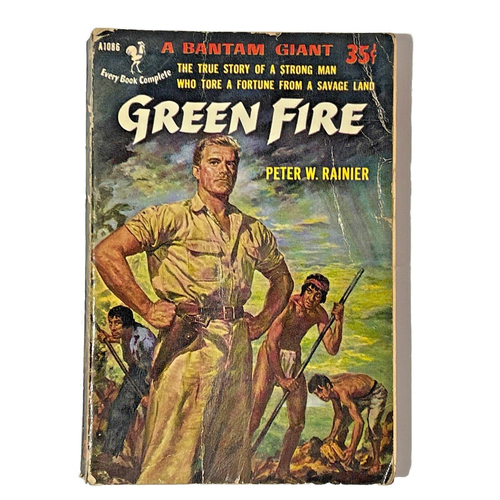 RARE 1953 First Printing Bantam Giant Green Fire by Peter W. Rainier A1086 - Picture 2 of 15