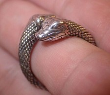 Snake Adjustable Ring Sterling Silver