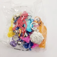 Vintage Lot of 12 1980's Bell Charms Necklace Clip-On Keychain New Sealed NOS !!