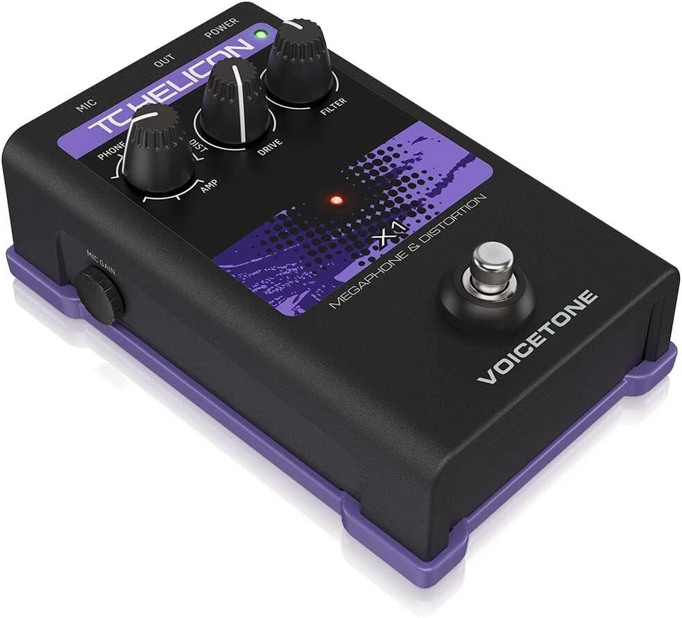 TC-Helicon Voicetone X1 Megaphone Distortion Amp Vocal Effect Pedal from japan - Image 2 of 4