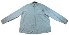 Eddie Bauer Casual Button Down Shirt Mens Plus Size 2XL Blue Plaid