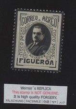 FORGERY - REPLICA WERNER del CILE 1919 POSTA AEREA AVIADOR FIGUEROA
