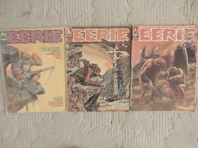  EERIE 3 ISSUE LOT #26,28,31 GOGOS,BODE COVER ART,CORBEN