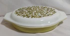 VINTAGE PYREX OVAL #18 Lime Casserole Dish 1.5 Qt With Lid 945C 2 USA