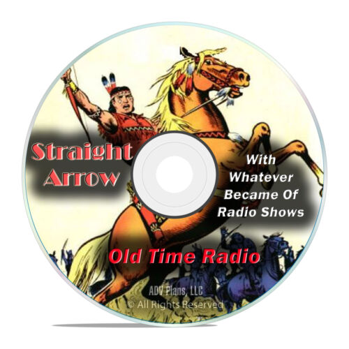 Straight Arrow, 1,074 Old Time Radio Shows, Adventure Westerns OTR mp3 DVD G21 - Afbeelding 1 van 1
