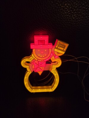 Dept 56 BRITE LITES SNOWMAN Lighted Village Accessory 5237-0 Tested Boxed