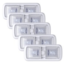 5 New Rv Led 12v Fixture Ceiling Camper Trailer Marine Double Dome Light 12volt 5 New Rv Led 12v Fixture Ceiling Camper Trailer Marine Double Dome Light 12volt