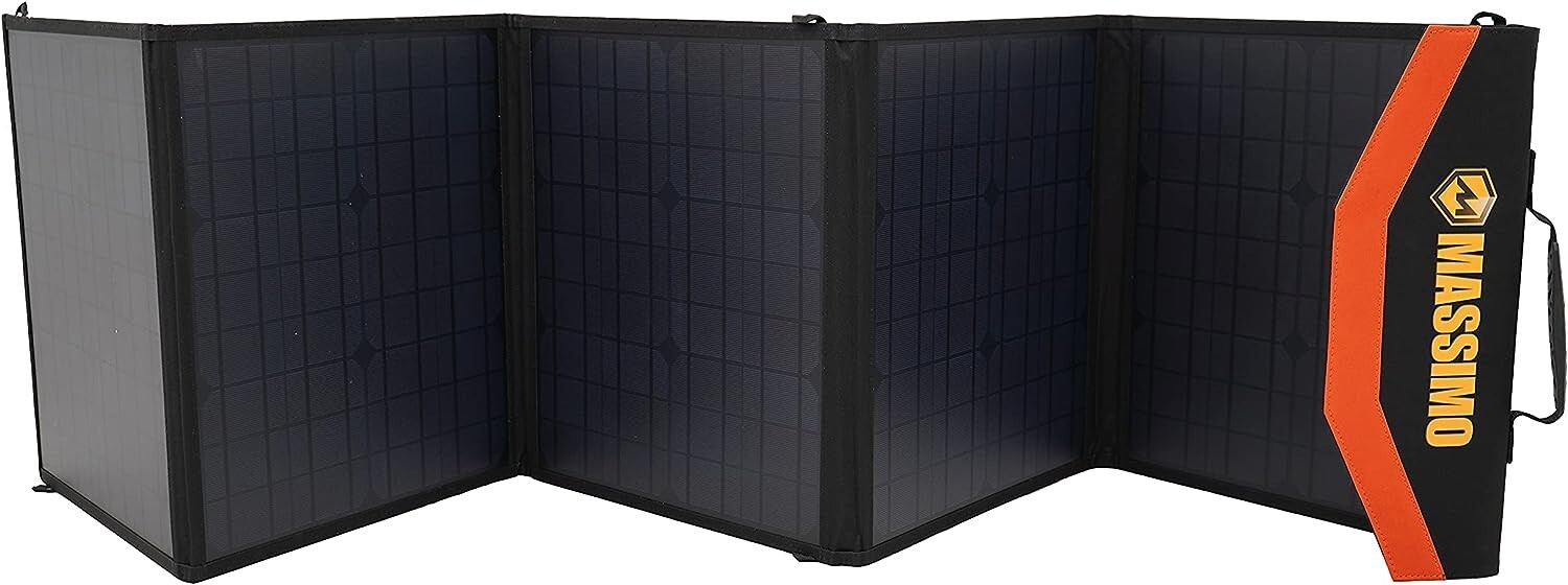 100 Watt Solar Panel. Massimo 100W Solar Panel, Charger w/Adaptors