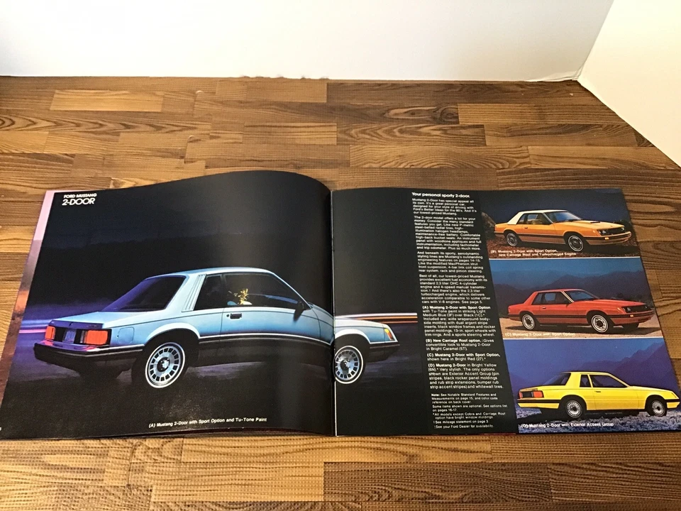 Ford Mustang y Cobra 1980 20 páginas original auto venta folleto catálogo Foto 3 de 4