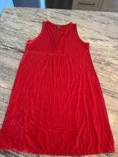 Ann Taylor Red Sleeveless Dress Size Medium Petite