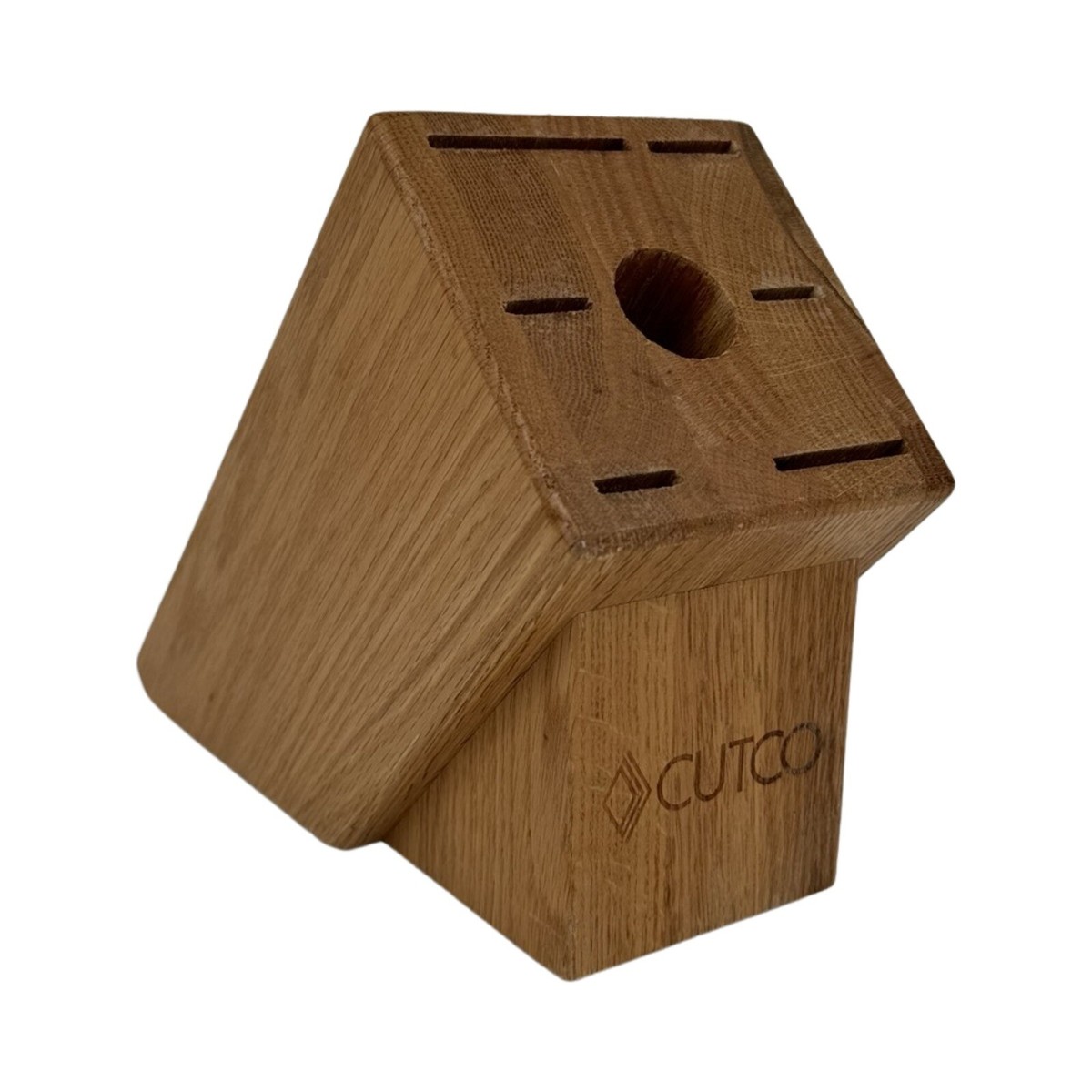 CUTCO #1743 7-Slot Galley Set Knife Block Honey Oak