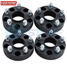 4X 1.5" Black Wheel Spacers 5x5 for Jeep Wrangler JK Rubicon Hub Centric 5 Lug