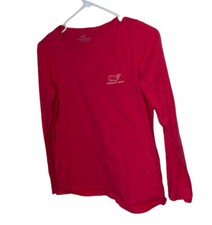 Vineyard Vines Girls Long Sleeve T Shirt Size Large Solid Pink