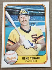 1981 Fleer #489 Gene Tenace San Diego Padres 