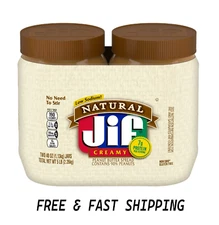 Jif Natural Creamy Peanut Butter Spread Twin Pack, 80-Ounce Free & Fast Shipping