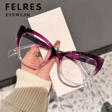 Women Retro Cat Eye Anti Blue Light Eyeglasses Clear Lens Fashion Glasses Frames