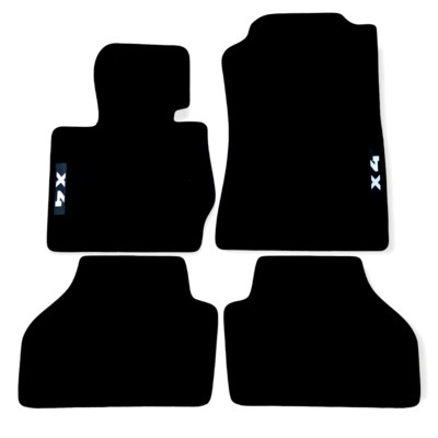 Car Floor Mats Velour For BMW X4 F26 MX4 Waterproof Black Carpet Auto Liners New