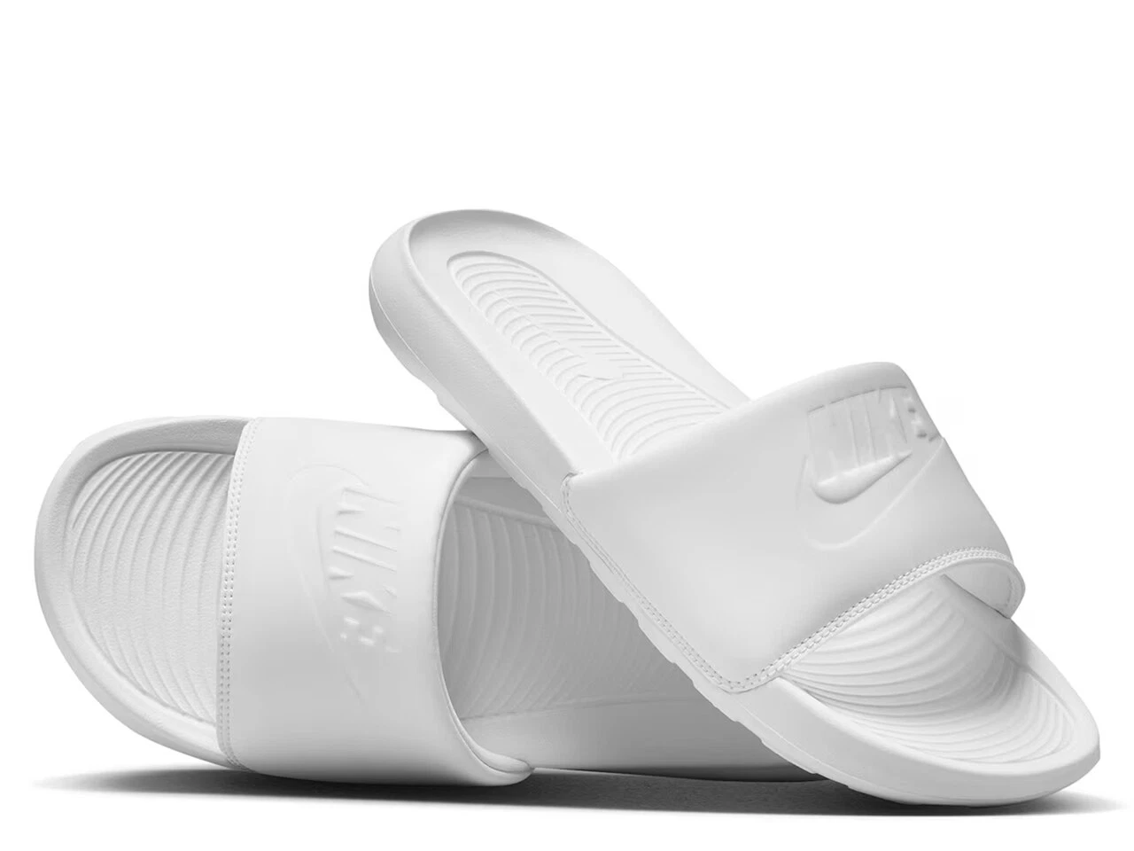 NIKE Victory One Slides sandali swoosh donna bianchi e bianchi TG 10 11 12 nuovi