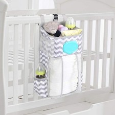 Hanging Diaper Caddy, Baby Bed Hanging Organizer, Nursery Organization Baby D...