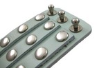 Zeckos Leather 3 Row Metal Studs Wristband Wrist Band — photo 4
