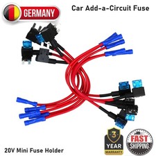 5X Auto Add-a-Circuit Sicherung TAP Adapter Mini ATM APM Blade Sicherungshalter
