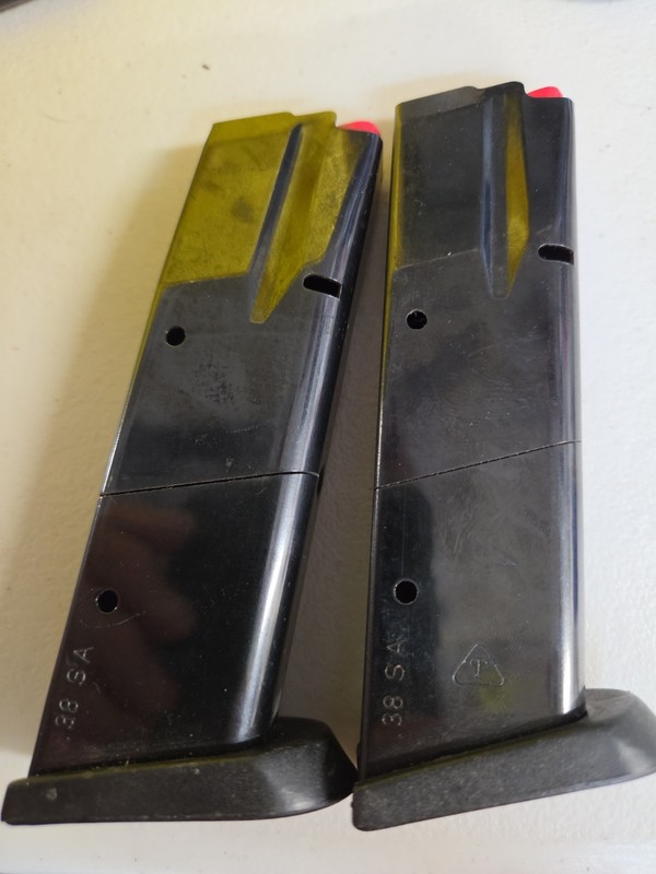 LOT OF 3 TANFOGLIO 10-ROUND 38 SUPER MAGAZINES FACTORY OEM 