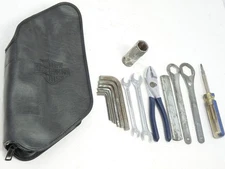 VINTAGE HARLEY DAVIDSON ONBOARD TOOL KIT HEAVY DUTY ZIPPERED POUCH MADE IN USA!