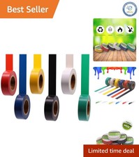 High-Strength Waterproof Electrical Tape - 6 Colors, 0.7 Inch x 30 Feet Each