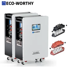 ECO-WORTHY 2Pack 48V 280AH (28.67kWh) LiFePO4 Battery Vertical Standing Backup